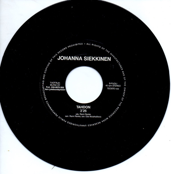 ladda ner album Johanna Siekkinen - Neliapila Tahdon