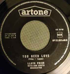 Lloyd Price With Don Costa Orchestra – Stagger Lee / You Need Love (1959,  Vinyl) - Discogs