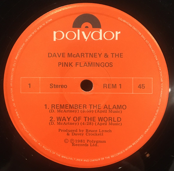 baixar álbum Dave McArtney & The Pink Flamingos - Remember The Alamo