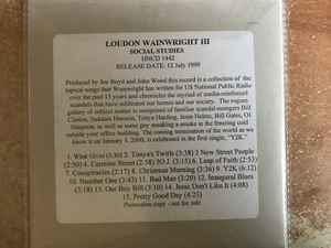 Loudon Wainwright III - Social Studies album cover