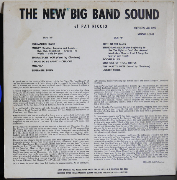 ladda ner album Pat Riccio - The New Big Band Sound Of Pat Riccio
