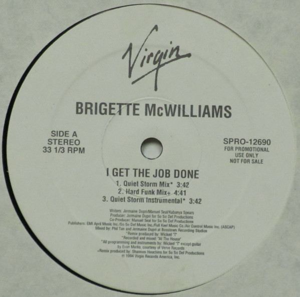 Brigette McWilliams - I Get The Job Done | Releases | Discogs