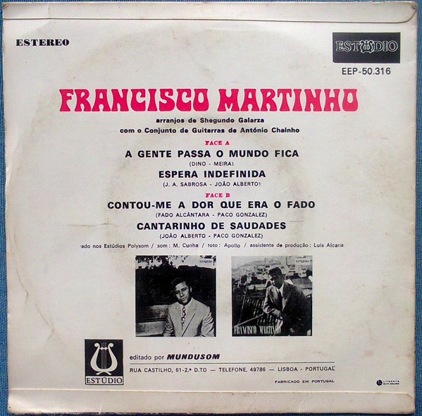 ladda ner album Francisco Martinho - A Gente Passa O Mundo Fica