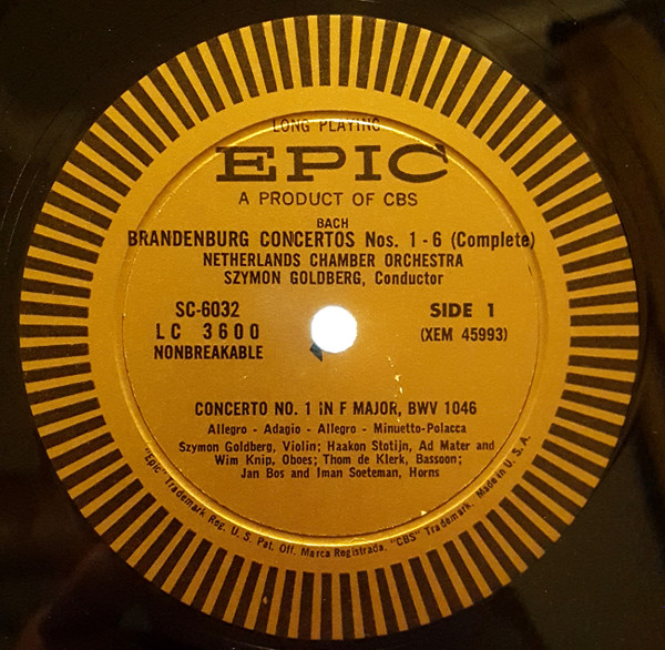 descargar álbum Johann Sebastian Bach, Szymon Goldberg, The Netherlands Chamber Orchestra - Brandenburg Concertos Nos 1 6 Complete