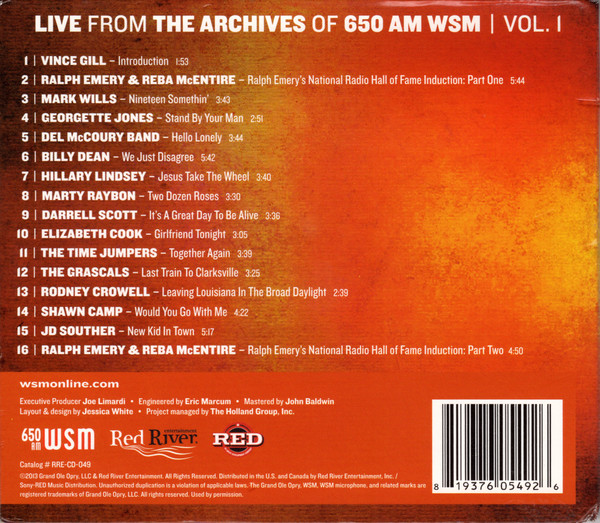lataa albumi Various - Live From The Archives Of 650 AM WSM Vol 1