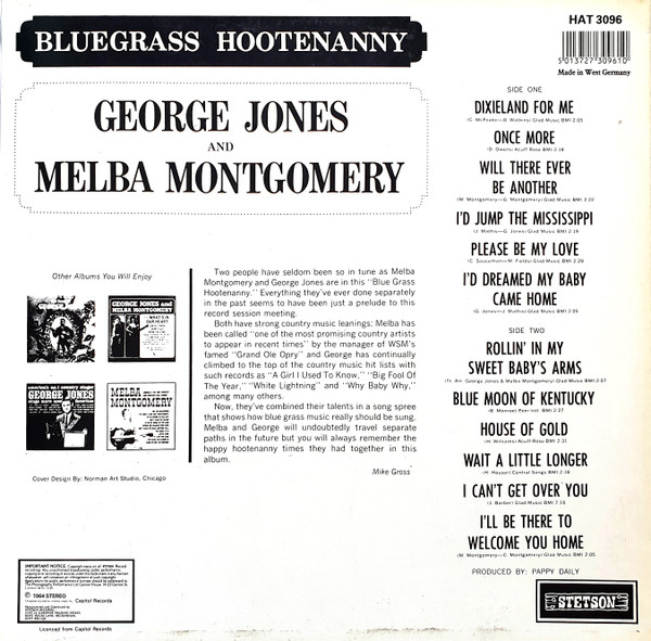 baixar álbum George Jones And Melba Montgomery - Bluegrass Hootenanny