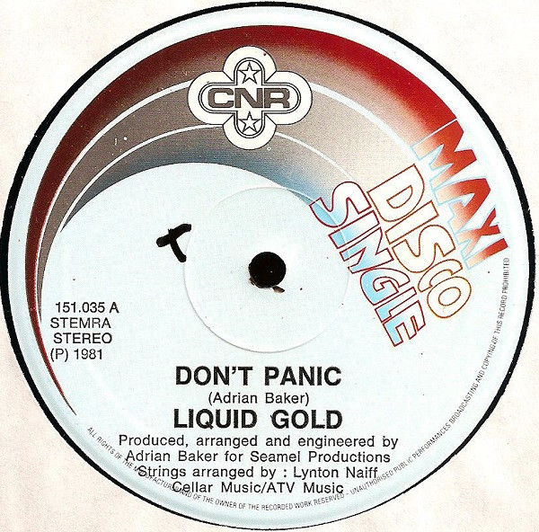 Liquid Gold – Don't Panic (1981, Vinyl) - Discogs