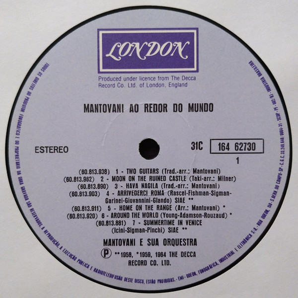 last ned album Mantovani And His Orchestra - Ao Redor Do Mundo