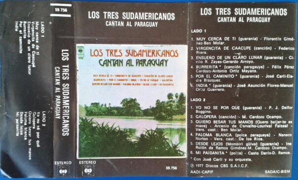ladda ner album Los Tres Sudamericanos - Los Tres Sudamericanos Cantan Al Paraguay