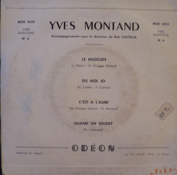 descargar álbum Yves Montand - No 6