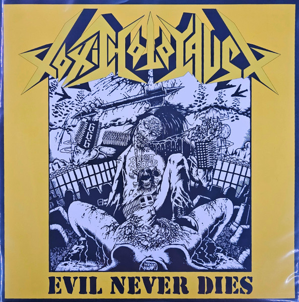 Toxic Holocaust – Evil Never Dies (2023, Yellow w/ Black and White 