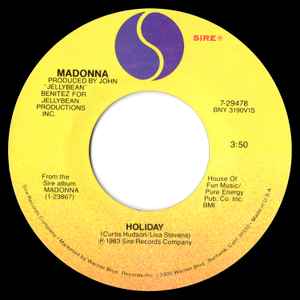 Madonna – Holiday (1983, Specialty Pressing, Vinyl) - Discogs