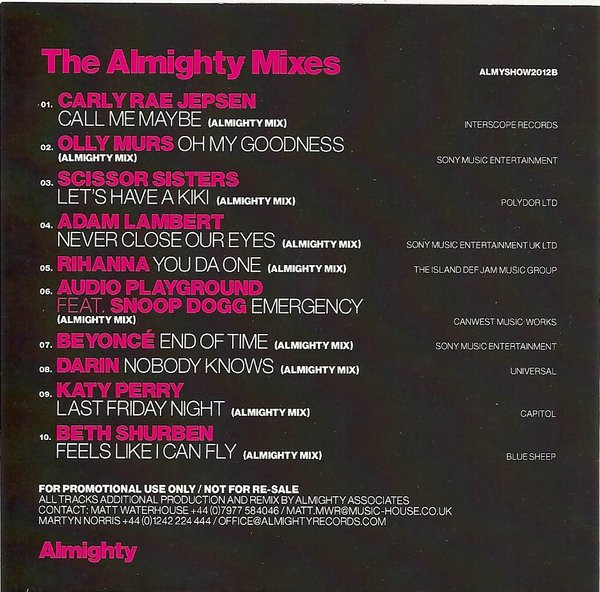 Album herunterladen Various - Almighty Showreel 2012 Edits