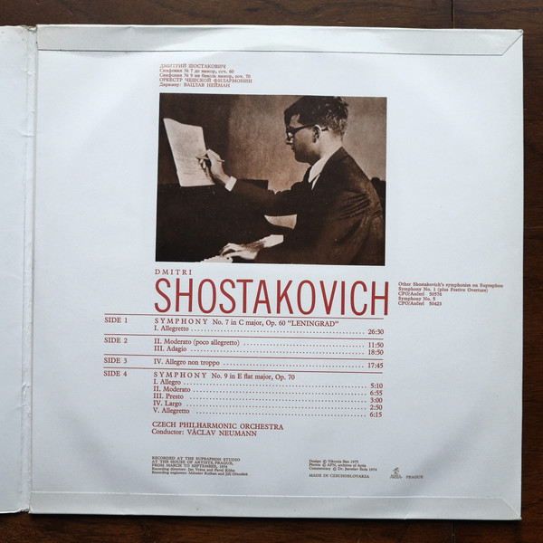 last ned album Dmitri Shostakovich Václav Neumann, Czech Philharmonic Orchestra - Symphony No 7 Leningrad Symphony No 9