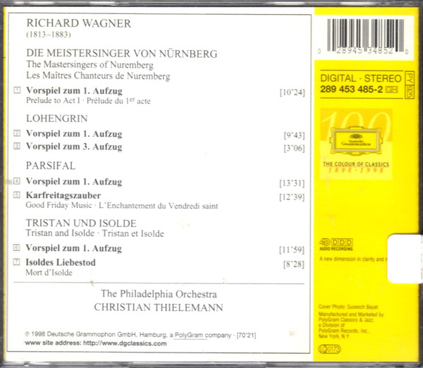 lataa albumi Richard Wagner, Christian Thielemann, The Philadelphia Orchestra - Meistersinger Lohengrin Parsifal Tristan Und Isolde
