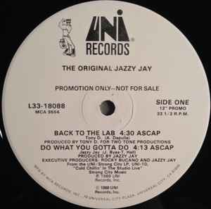 The Original Jazzy Jay – Back To The Lab (1989, Gloversville