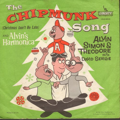 The Chipmunks – The Chipmunk Song / Alvin's Harmonica (1961, With Cartoon  Characters, Vinyl) - Discogs