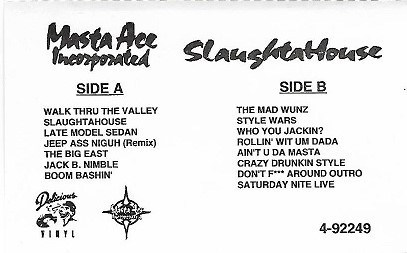 Masta Ace Incorporated – SlaughtaHouse (1993, Cassette) - Discogs