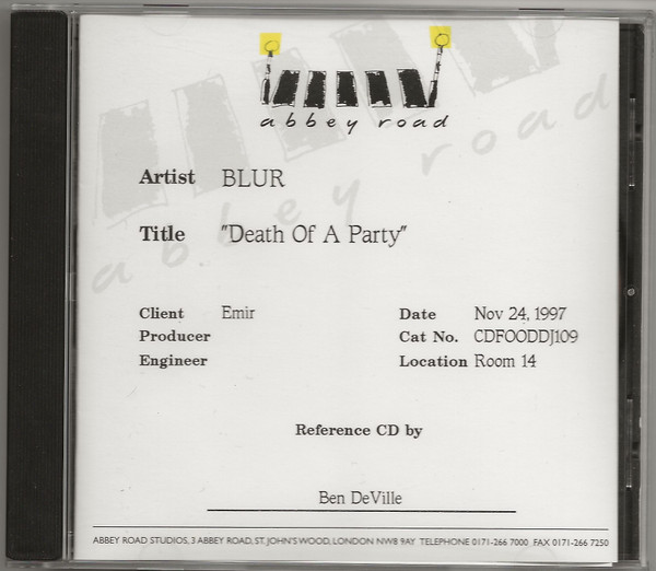 Blur – Death Of A Party (1996, CD) - Discogs