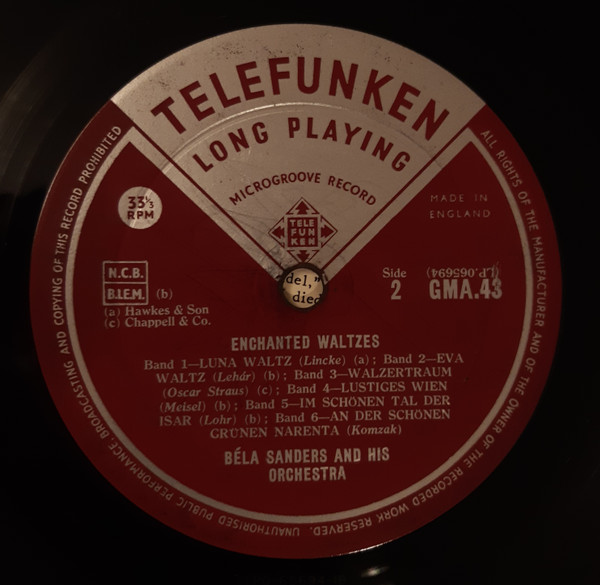 last ned album Bela Sanders And His Orchestra - Enchanted Waltzes