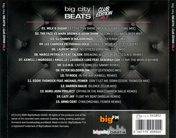 lataa albumi Various - Big City Beats Club Edition Vol 2