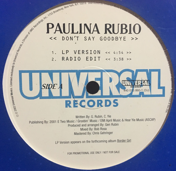 Album herunterladen Paulina Rubio - Dont Say Goodbye