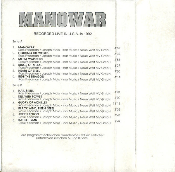 baixar álbum Manowar - Live USA