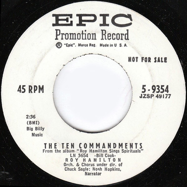 télécharger l'album Roy Hamilton - The Ten Commandments Nobody Knows The Trouble Ive Seen