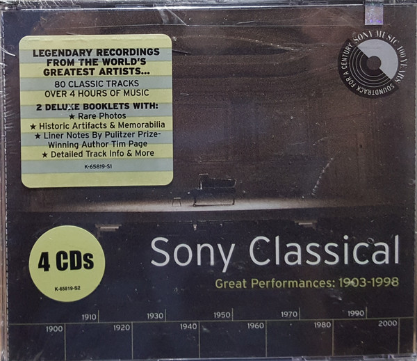 Sony Classical - Great Performances: 1903 - 1998 (1999, CD) - Discogs