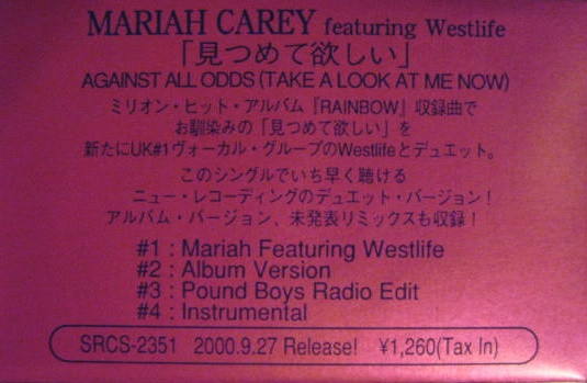 Mariah Carey – Against All Odds (2000, Cassette) - Discogs
