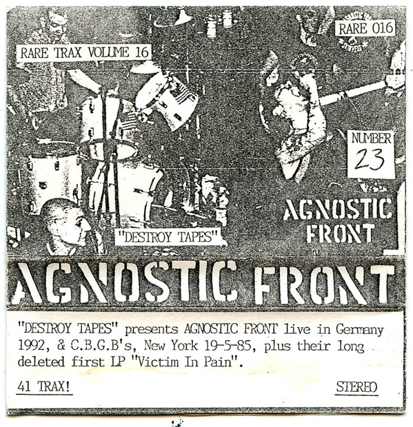 télécharger l'album Agnostic Front - Rare Trax Volume 16