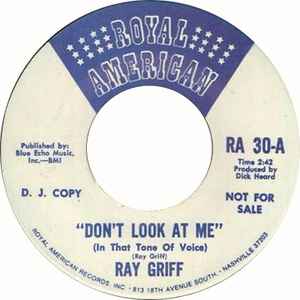 Ray Griff - Don't Look At Me album cover