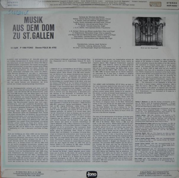 last ned album Various - Musik Aus Dem Dom St Gallen