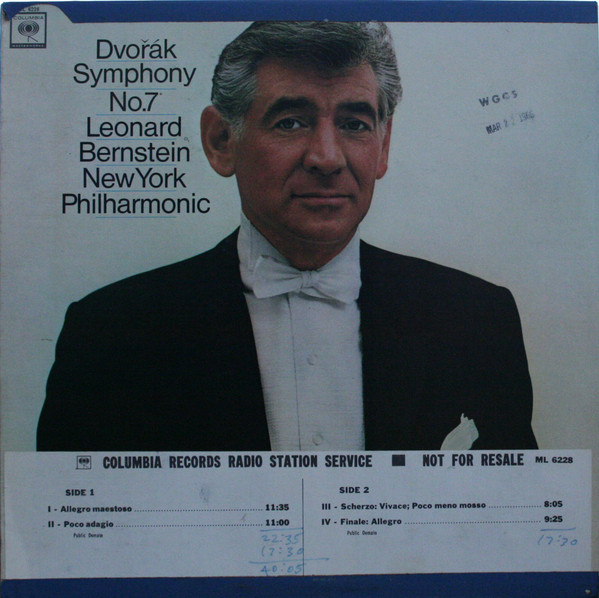 télécharger l'album Dvořák Leonard Bernstein, New York Philharmonic - Symphony No7