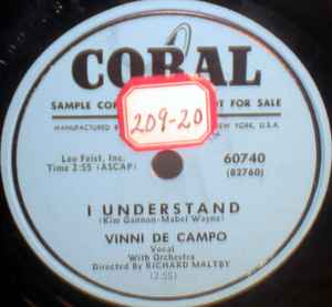 Vinni De Campo - I Understand / Raindrops album cover