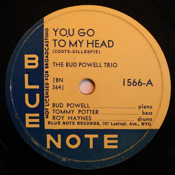 The Bud Powell Trio – You Go To My Head / Ornithology (1949 