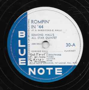 Edmond Hall's All Star Quintet - Rompin' In ’44 / Smooth Sailing	 album cover