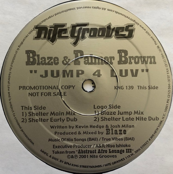 Blaze & Palmer Brown – Jump 4 Luv (2001, Vinyl) - Discogs