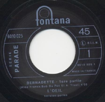 L'Oeil – Bernadette (2010, Vinyl) - Discogs