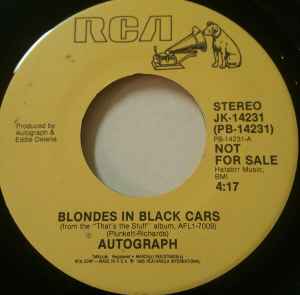 Autograph Blondes In Black Cars 1985 Vinyl Discogs