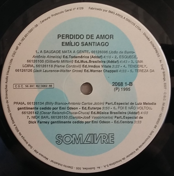 télécharger l'album Emílio Santiago - Perdido De Amor