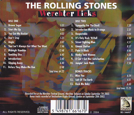descargar álbum The Rolling Stones - Werchter Licks
