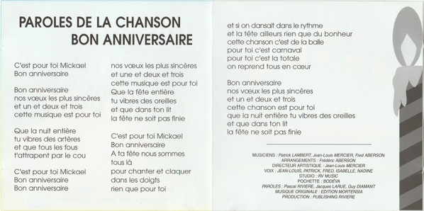 lataa albumi Various - Bon Anniversaire Mickael