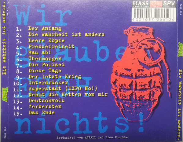 baixar álbum Anfall - Die Wahrheit Ist Anders