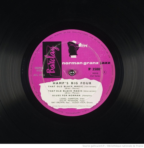 Lionel Hampton – Hamp's Big Four (1957, Hi Fi True Panoramic