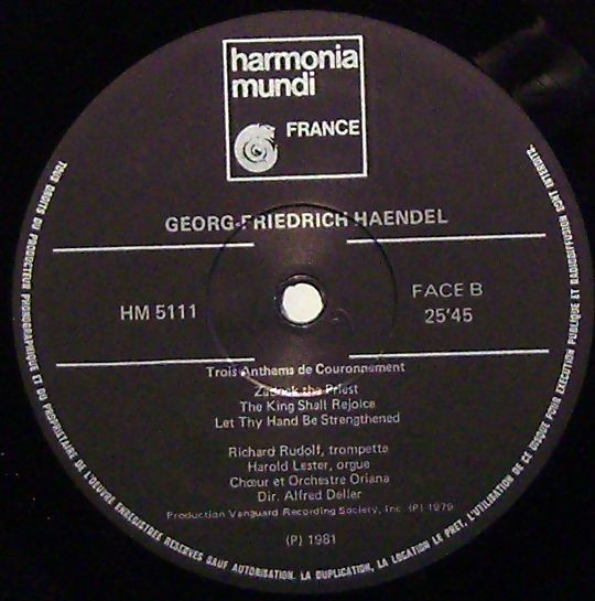 last ned album Georg Friedrich Haendel Oriana Concert Orchestra, London Oriana Choir - Ode Pour LAnnivesaire De La Reine Anne
