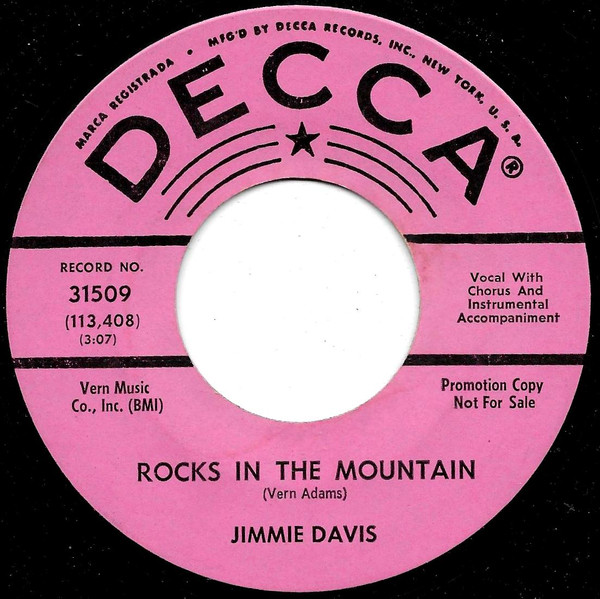 télécharger l'album Jimmie Davis - Rocks In The Mountain