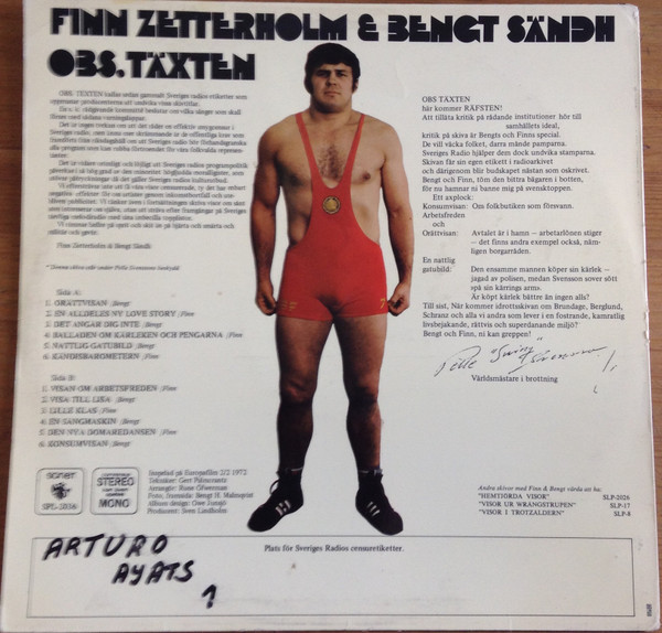 descargar álbum Bengt Sändh & Finn Zetterholm - OBS Täxten