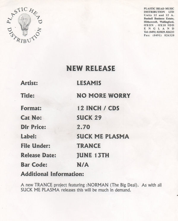 descargar álbum Lesamis - No More Worry