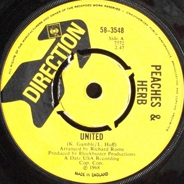 Peaches & Herb - United/ Thank You – Orbit Records